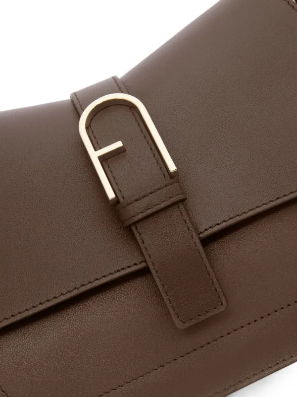 Furla レザー サッチェルバッグ | ブラウン | FARFETCH JP