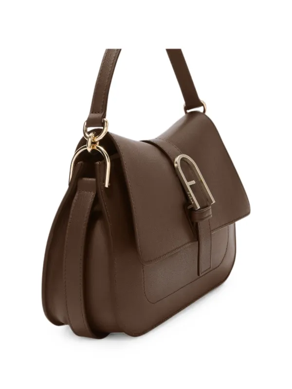 Furla レザー サッチェルバッグ | ブラウン | FARFETCH JP