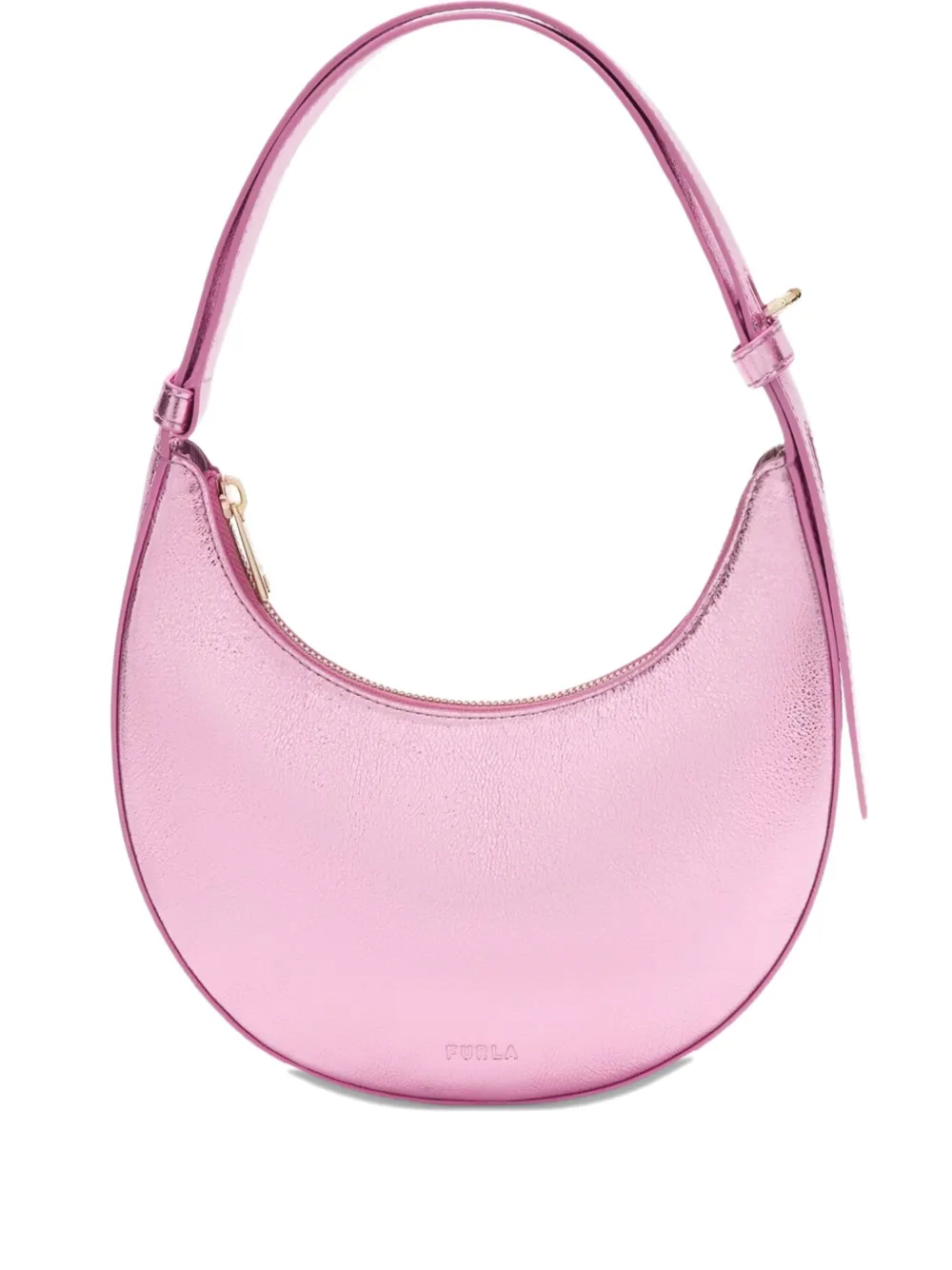 Furla Metallic-effect Crescent Shoulder Bag