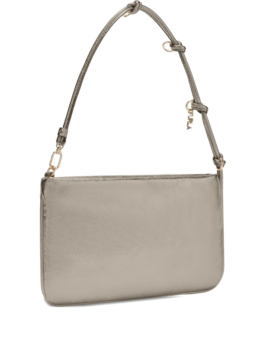 Furla Clutch con nodi sul manico - Toni neutri