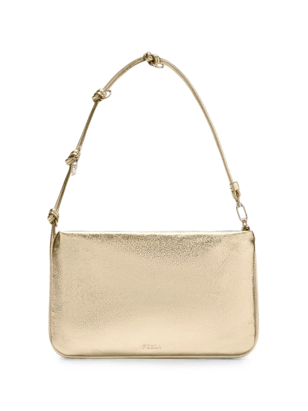 Furla Clutch con nodi sul manico - Toni neutri