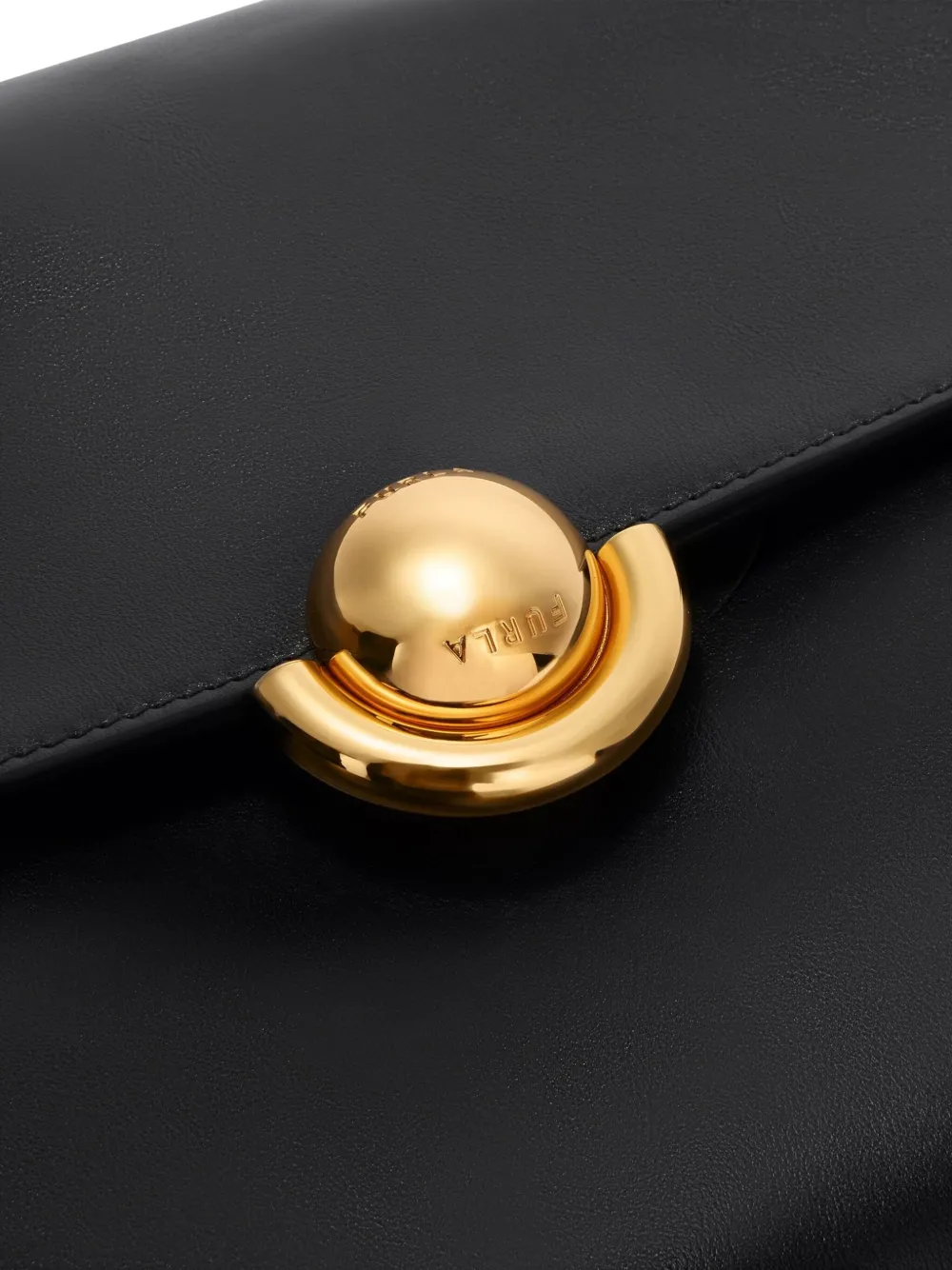 Furla Leren schoudertas met Sfera-gesp Zwart