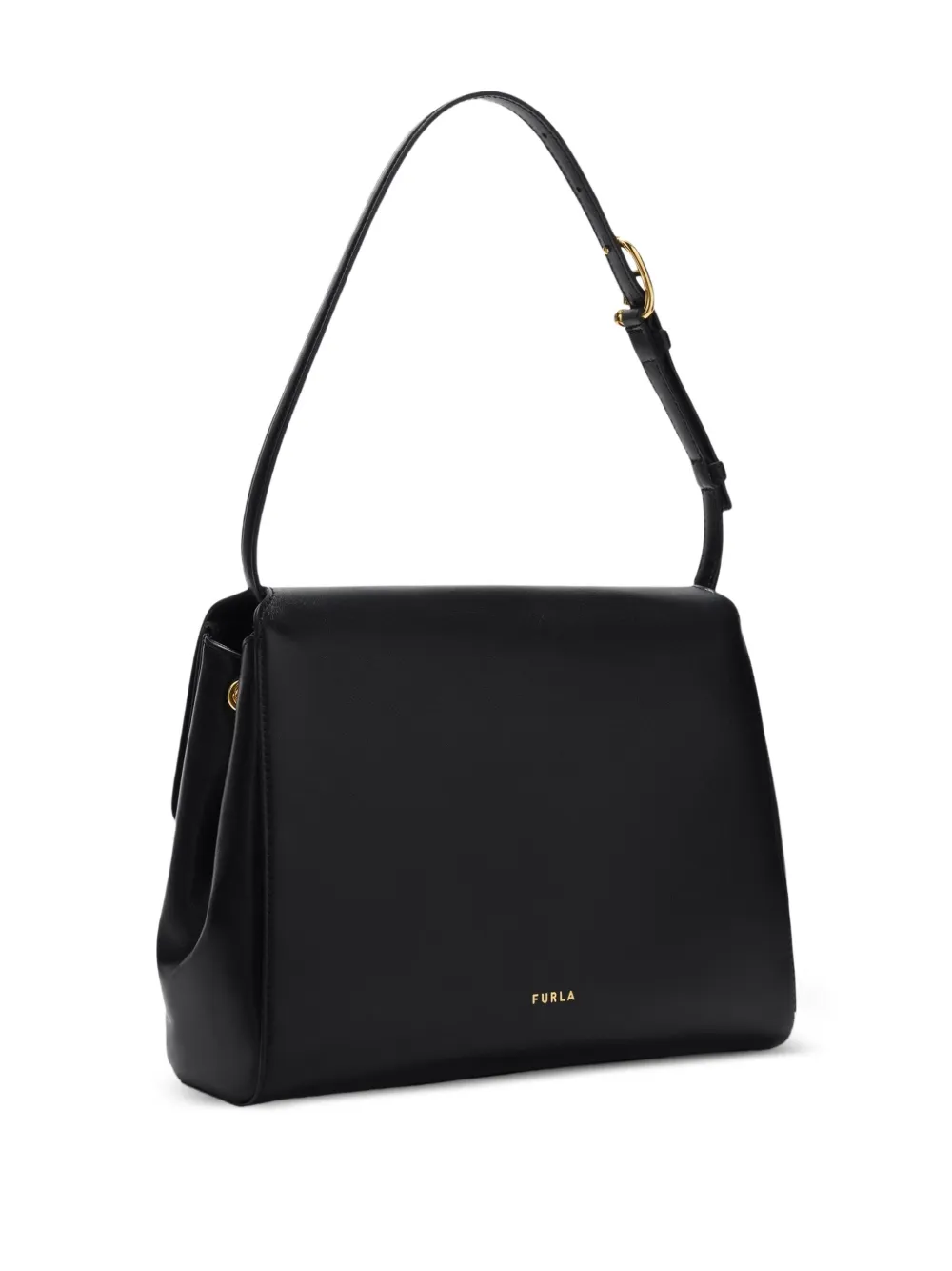 Furla Leren schoudertas met Sfera-gesp Zwart