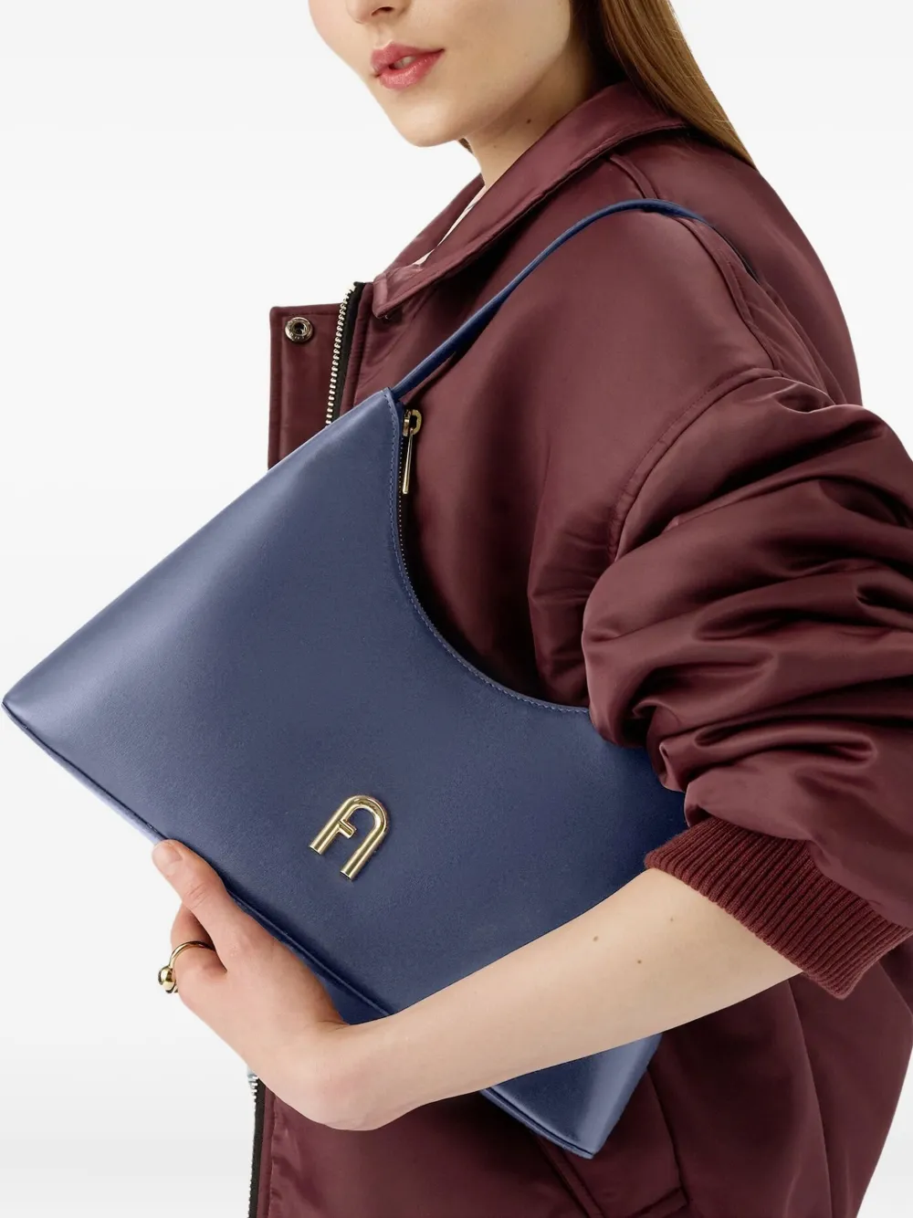 Furla Diamante kleine schoudertas - Blauw