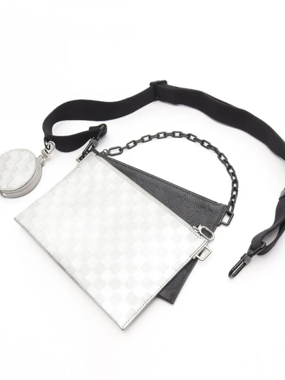 Pre-owned Louis Vuitton 2021 Trio Pouch Nm Shoulder Bag In Black