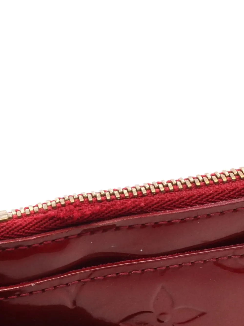 Pre-owned Louis Vuitton 2012 Pochette Cle Coin Purse In Red