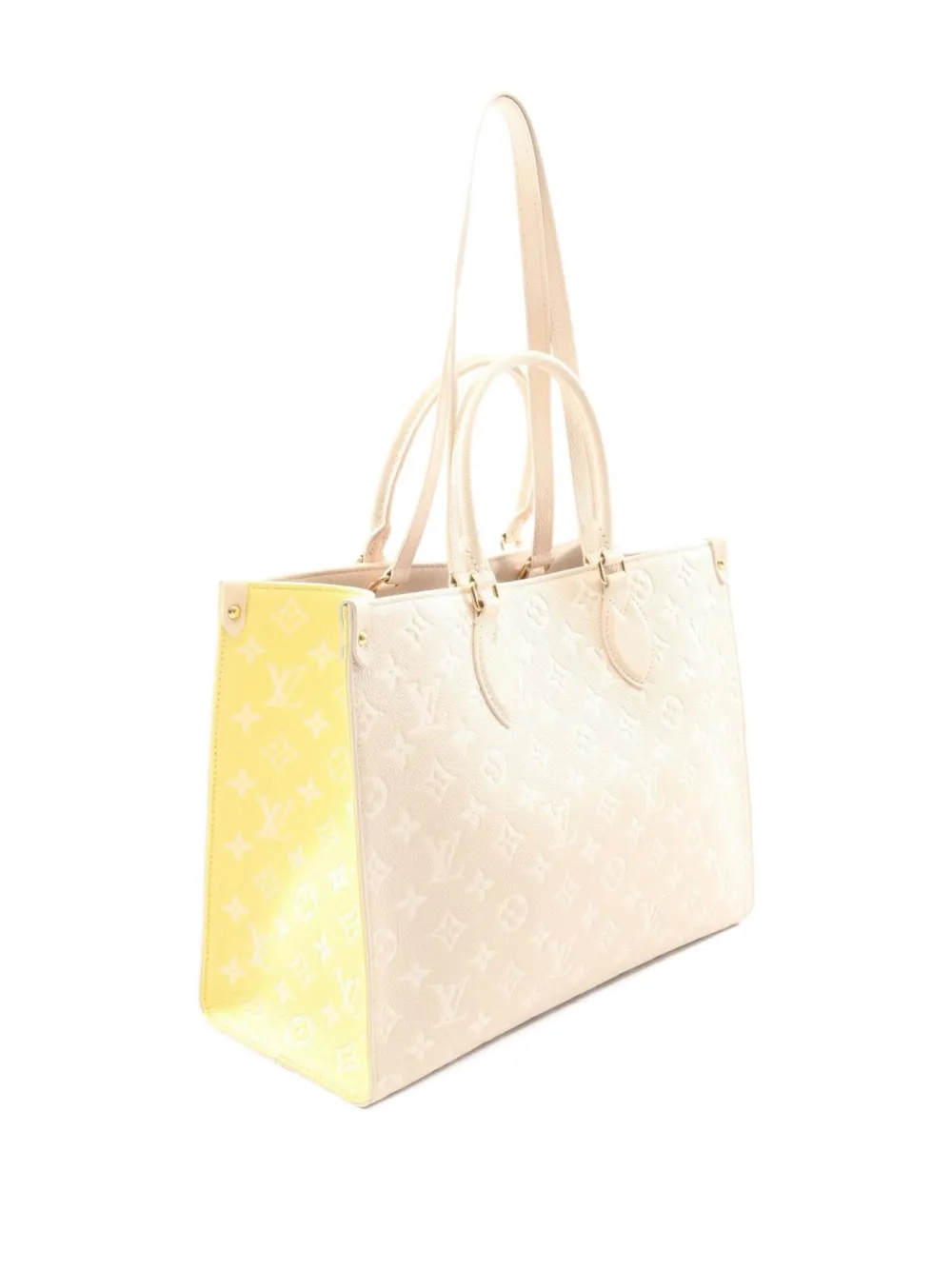 Pre-owned Louis Vuitton 2021 On The Go Mm Monogram Empreinte Handbag In Pink