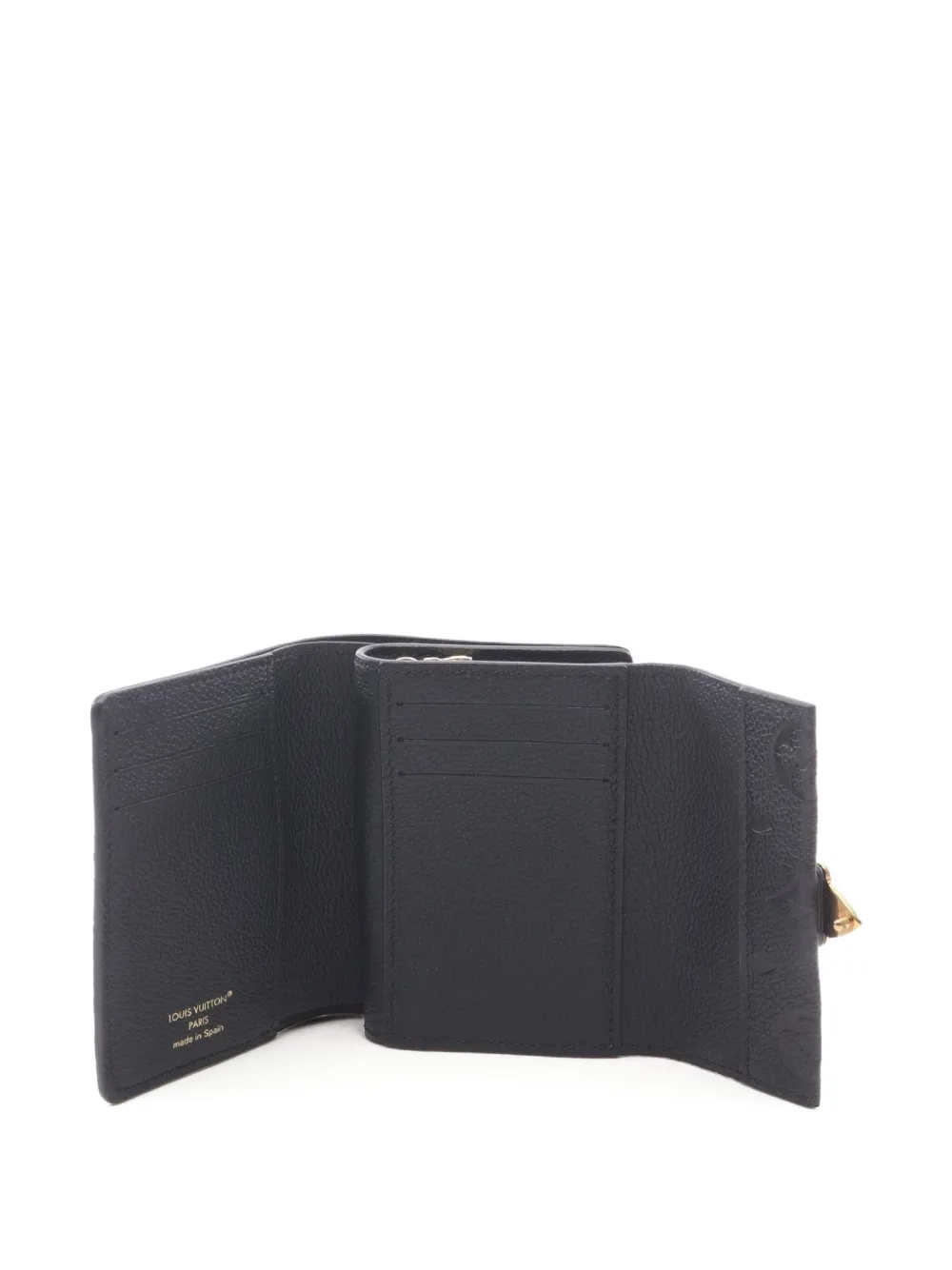 Pre-owned Louis Vuitton 2021 Portefeuil Metis Trifold Wallet In Black