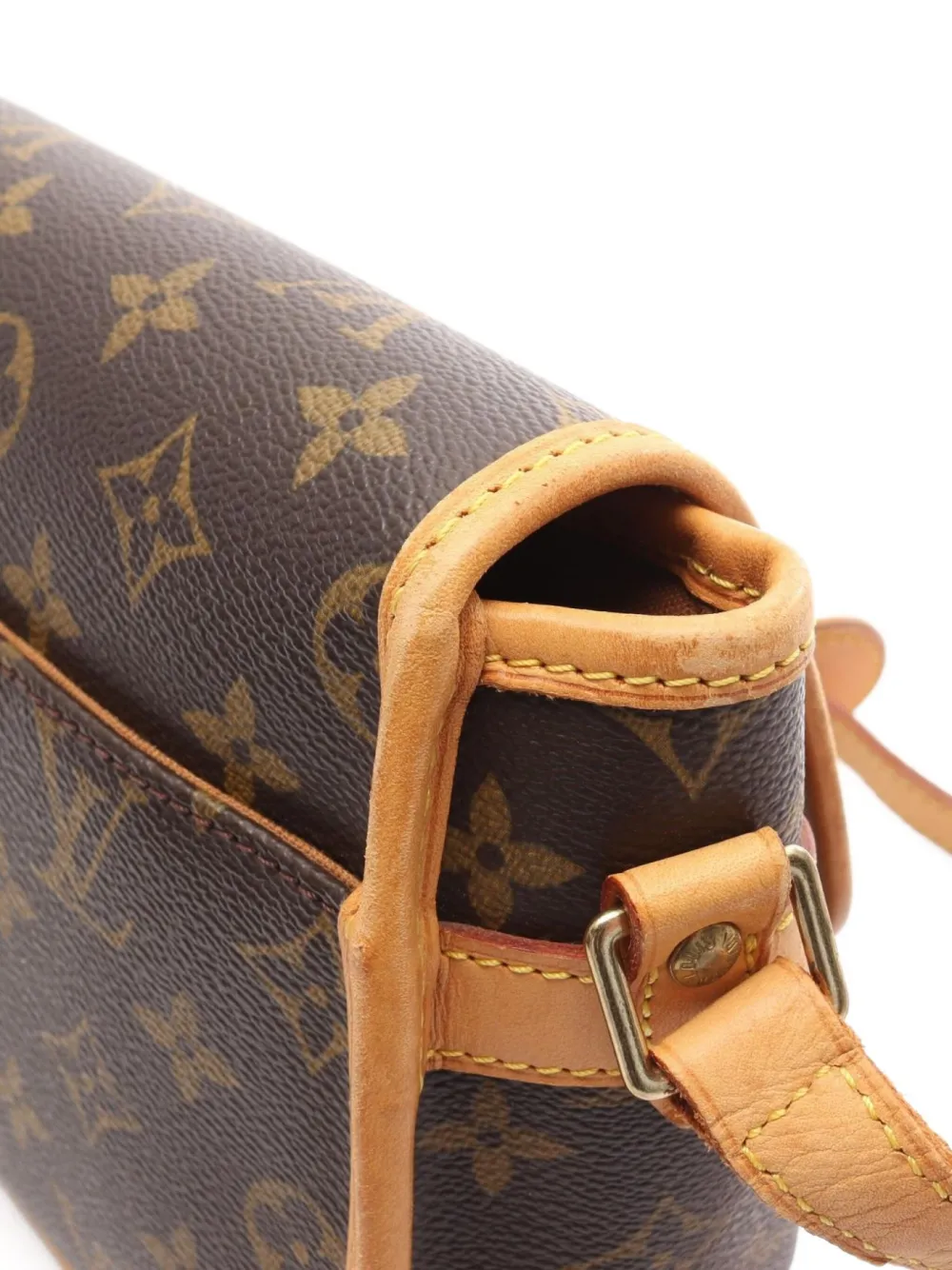 Pre-owned Louis Vuitton 2003 Small Sologne Monogram Shoulder Bag In Brown