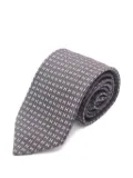 Hermès Pre-Owned 2020s H-pattern silk tie - Grey