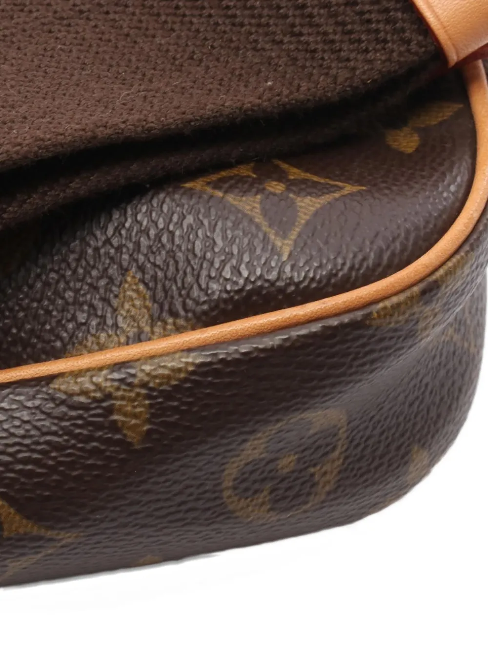 Pre-owned Louis Vuitton 2003 Small Pochette Monogram Belt Bag In Brown