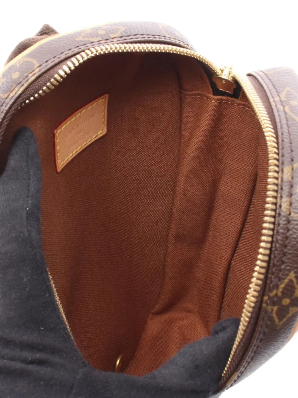 Pre-owned Louis Vuitton 2003 Small Pochette Monogram Belt Bag In Brown
