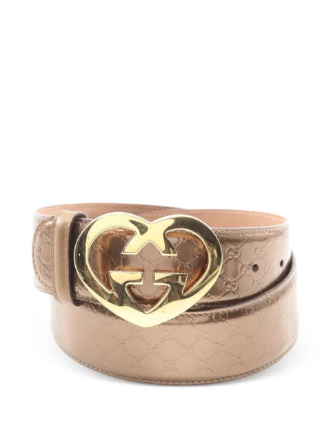 Gucci Pre-Owned 00s Lovely heart-buckle belt