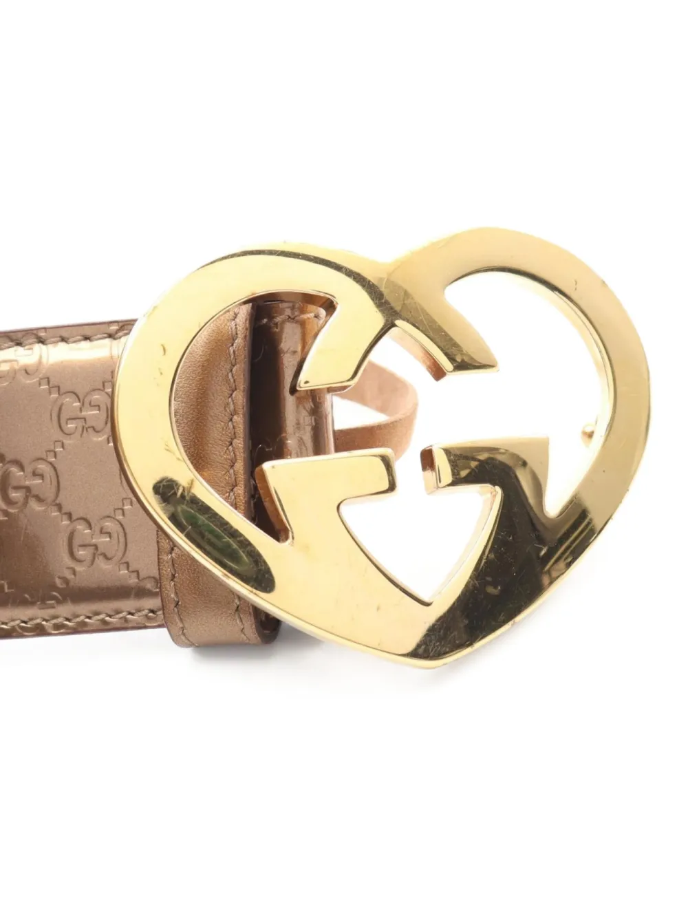Gucci Pre-Owned 00s Lovely heart-buckle belt | Image 2