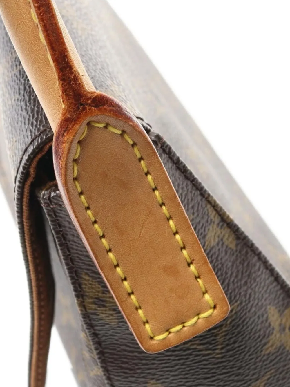 Pre-owned Louis Vuitton 2003 Mini Looping Monogram Tote Bag In Brown