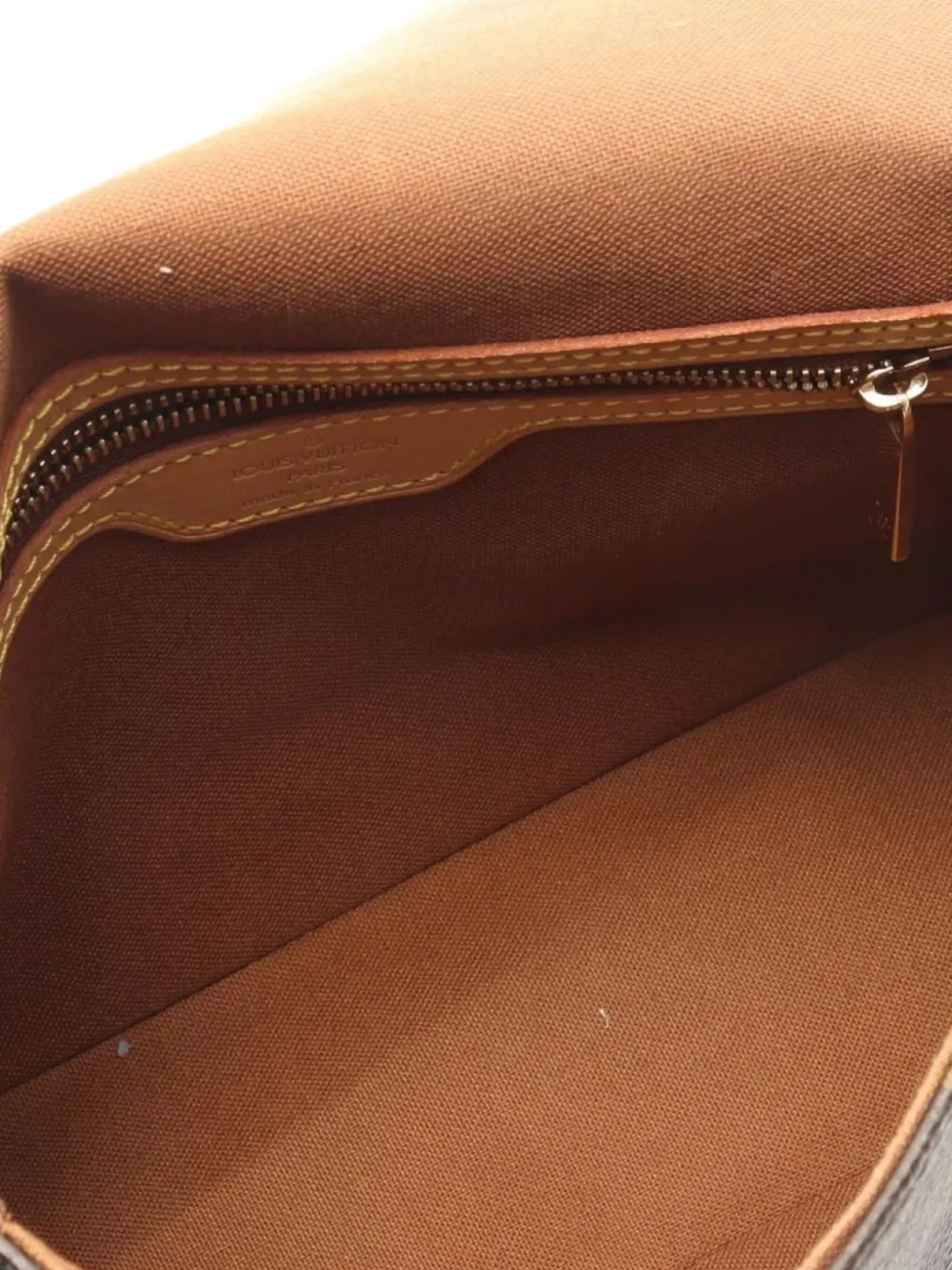 Pre-owned Louis Vuitton 2003 Mini Looping Monogram Tote Bag In Brown