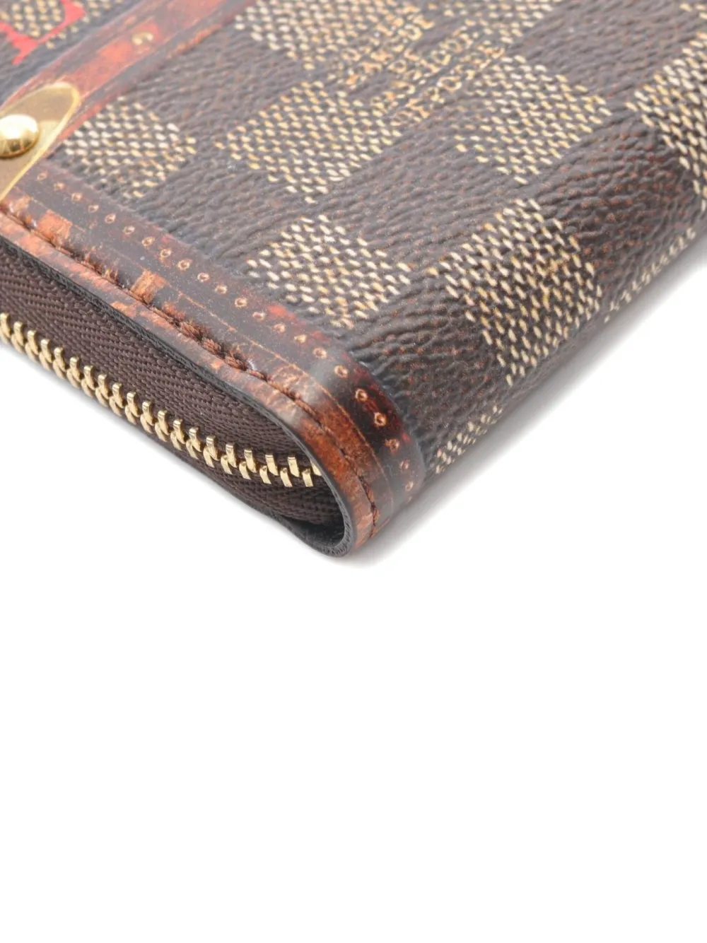 Pre-owned Louis Vuitton 2018 Damier Trunk Time Wallet In Brown