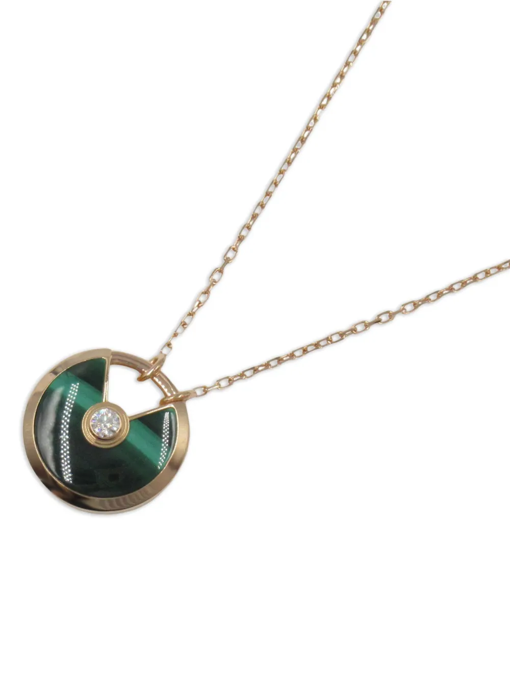 Cartier 2010 18kt rose gold amulet Malachite necklace | Pre-Owned | Image 2