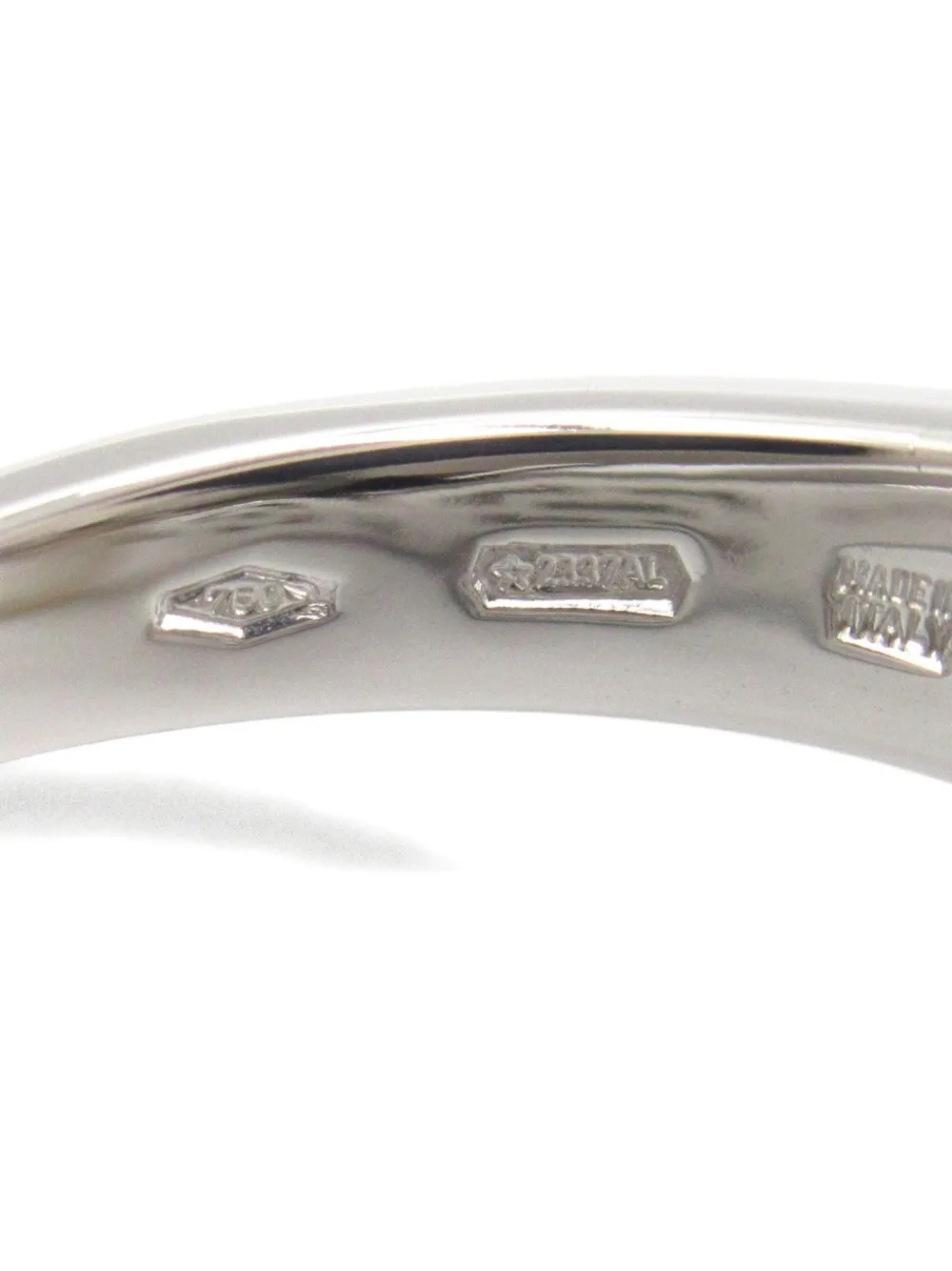 Pre-owned Bvlgari 2010s 18k White Gold Lucia Pearl And Diamond Ring In Silver