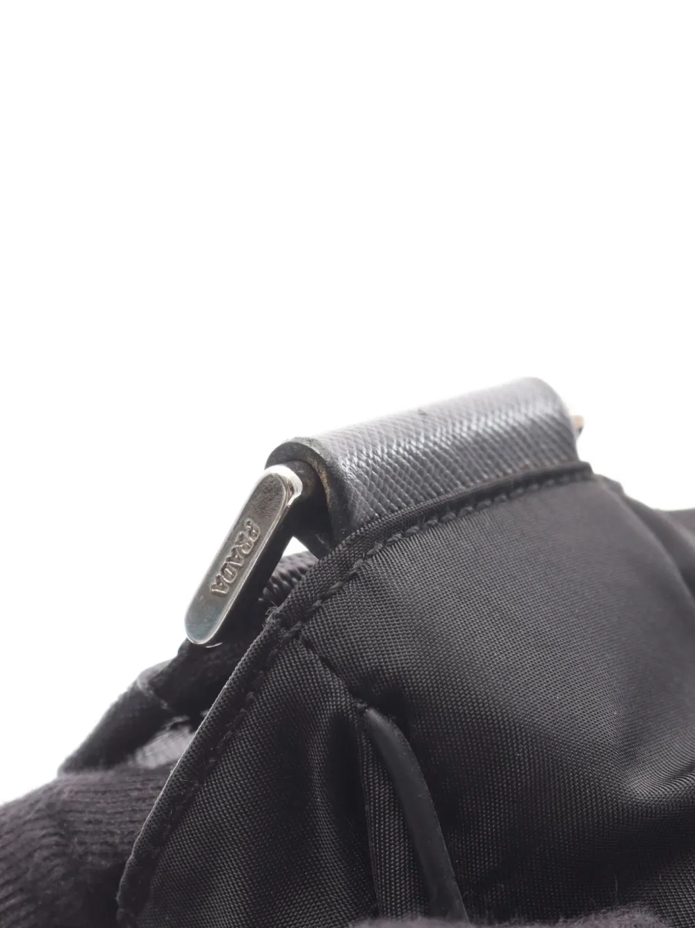 Pre-owned Prada 2000s Triangle-logo Shoulder Bag In Black