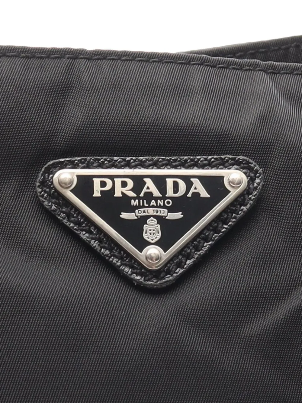 Pre-owned Prada 2000s Triangle-logo Shoulder Bag In Black