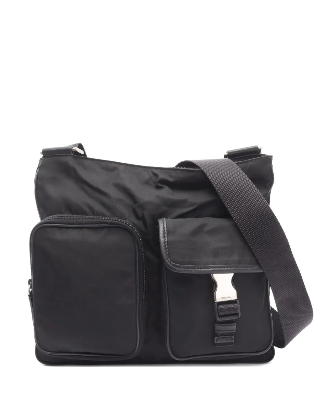 Prada Pre-Owned 2000s triangle-logo shoulder bag - ブラック Prada Pre-Owned 2000s triangle-logo shoulder bag - ブラック