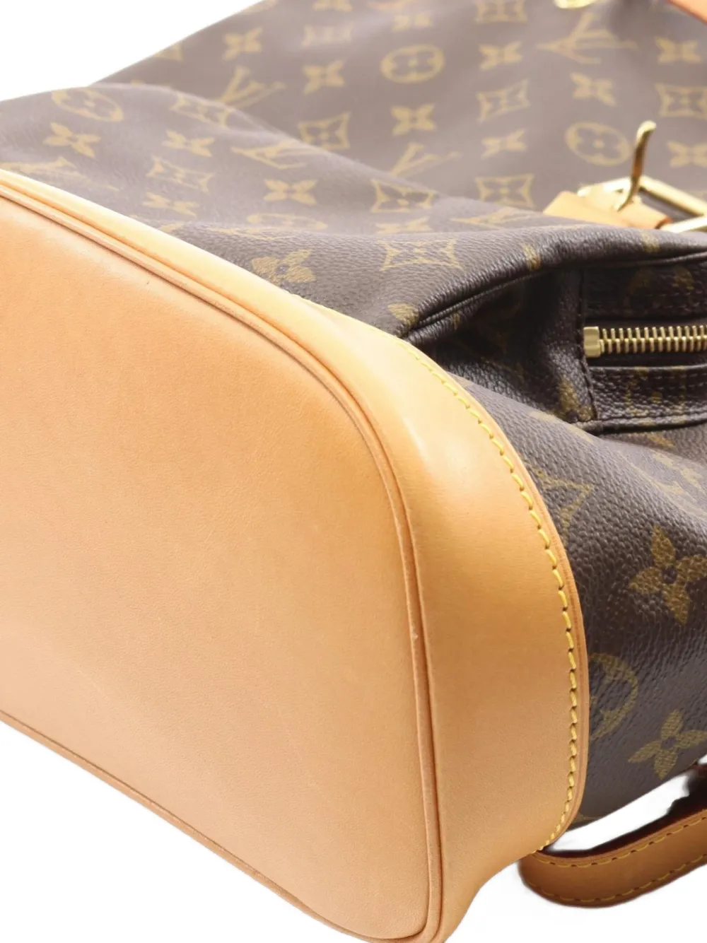 Pre-owned Louis Vuitton 1996 Montsouris Gm Monogram Backpack In Brown