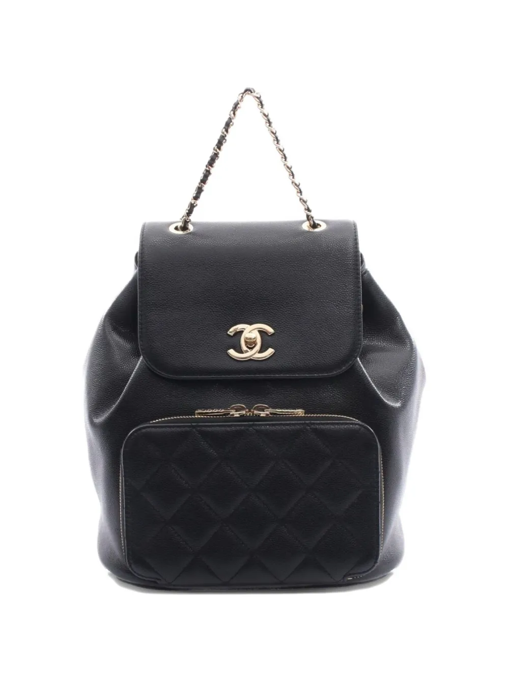 CHANEL Pre-Owned 2021s small Business Affinity matelasse backpack | Black | Image 1