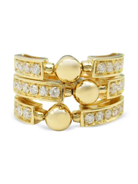 Bvlgari Pre-Owned 2010 18kt yellow gold Allegra diamond ring