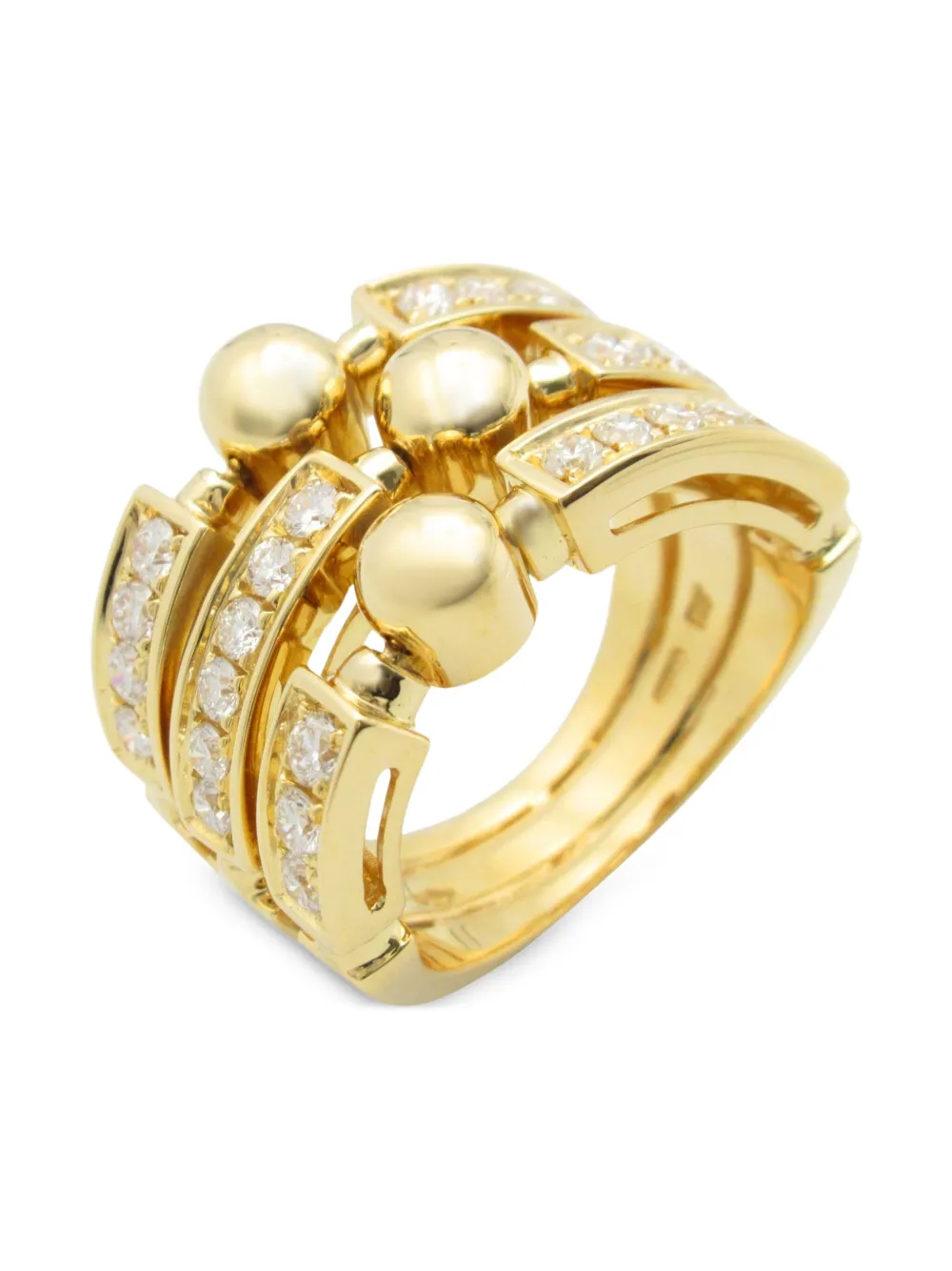 Bvlgari Pre-Owned 2010 18kt yellow gold Allegra diamond ring | Pre-Owned | Image 2