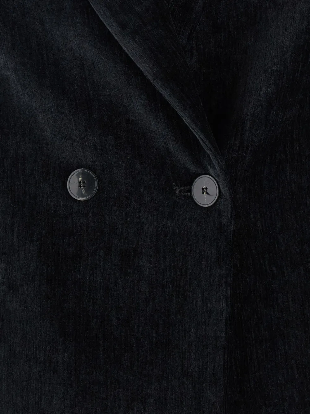 Forte velvet double-breasted blazer Zwart
