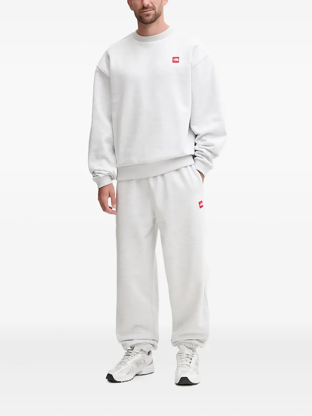 The North Face Sweater met logopatch - Wit