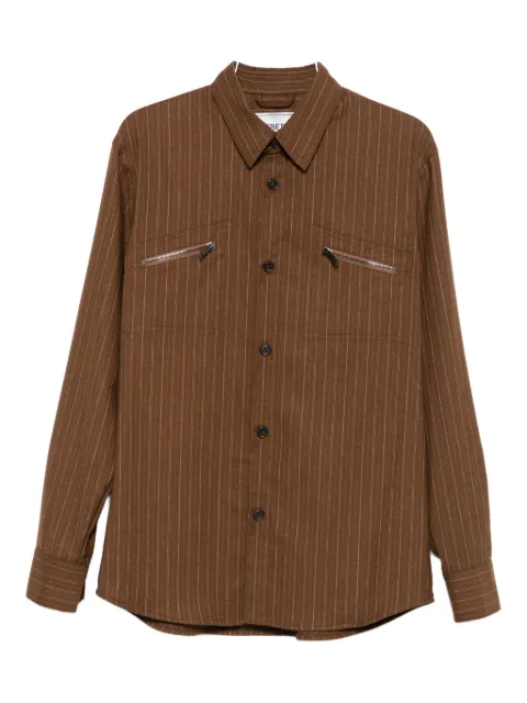 Iceberg pinstripe zip-pocket shirt