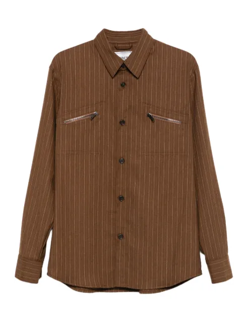 Iceberg pinstripe zip-pocket shirt
