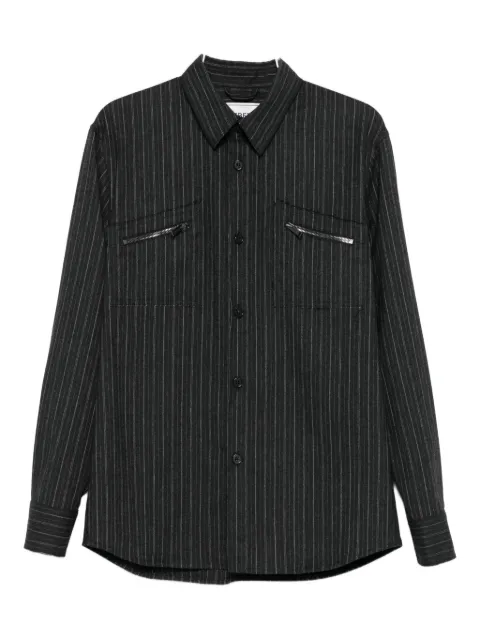 Iceberg pinstripe zip-pocket shirt