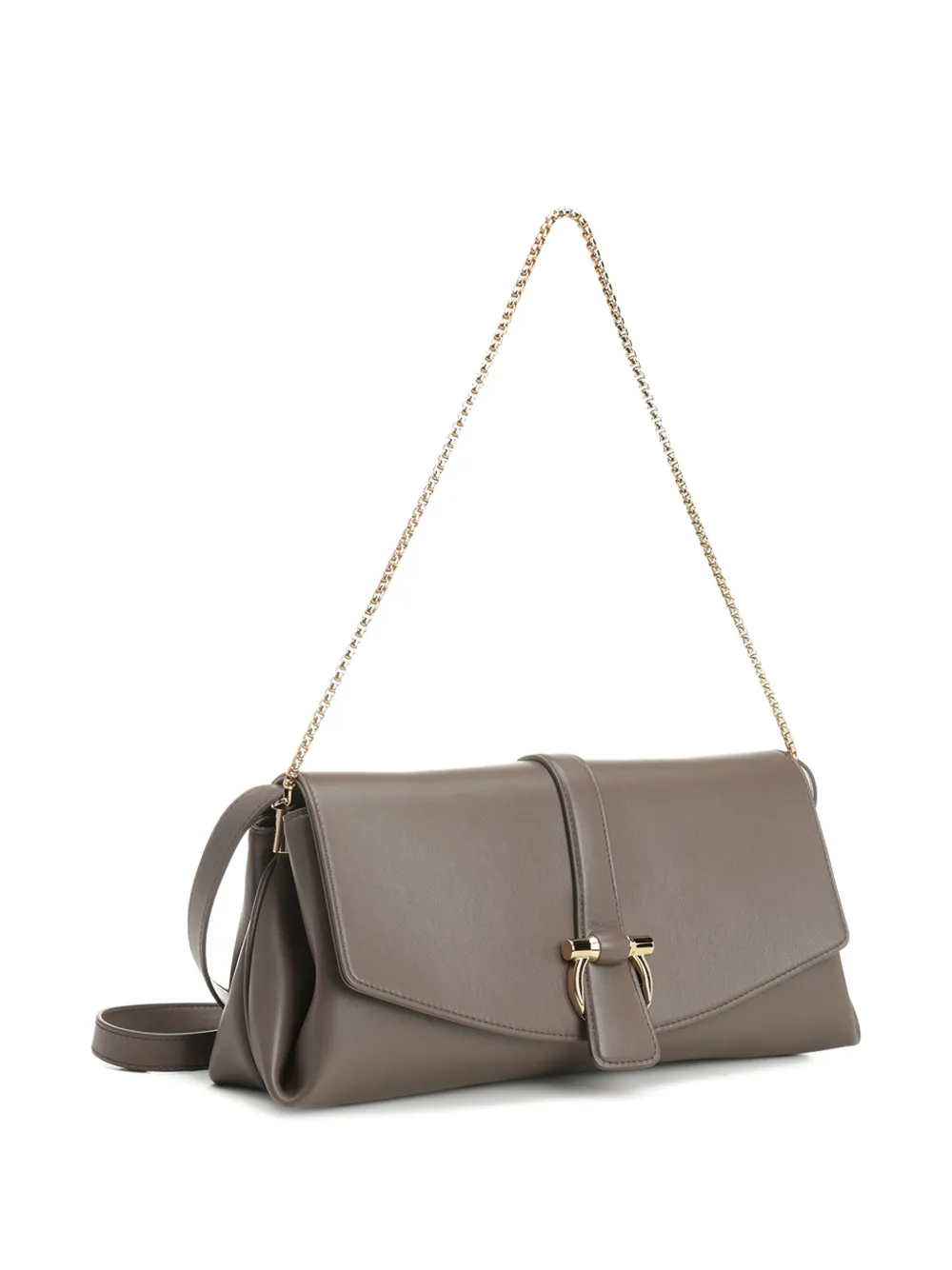 Ferragamo Schoudertas met kettingband en omslag Grijs
