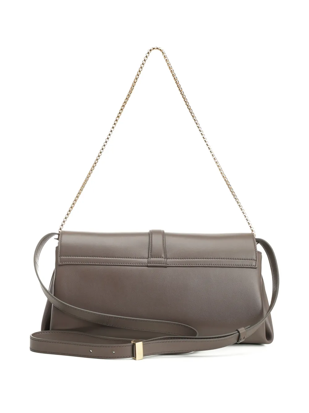 Ferragamo Schoudertas met kettingband en omslag Grijs