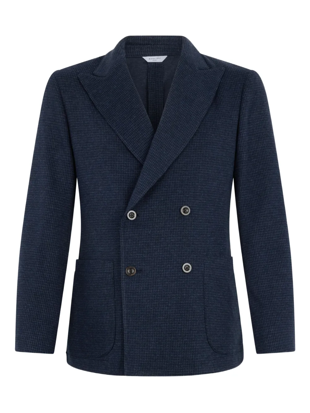 Boglioli double-breasted patch-pocket blazer Blauw