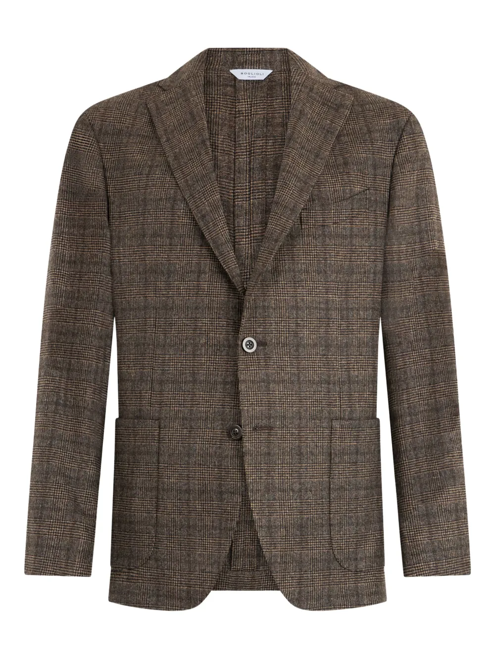 Boglioli checked single-breasted blazer | Brown | Image 1
