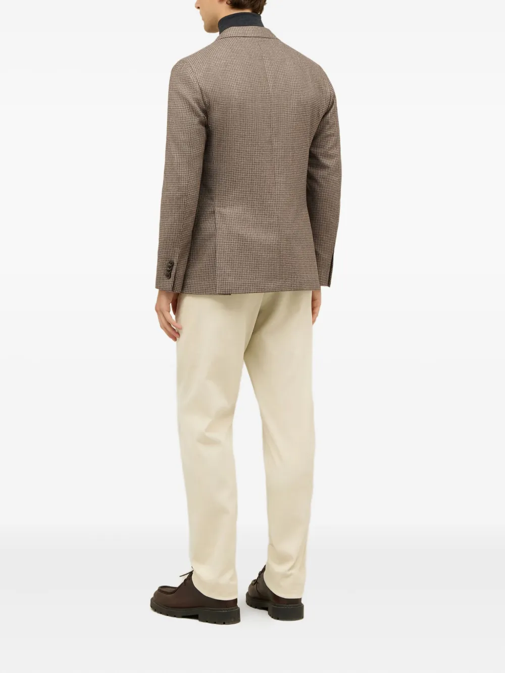 Boglioli Blazer met pied-de-poule print Bruin