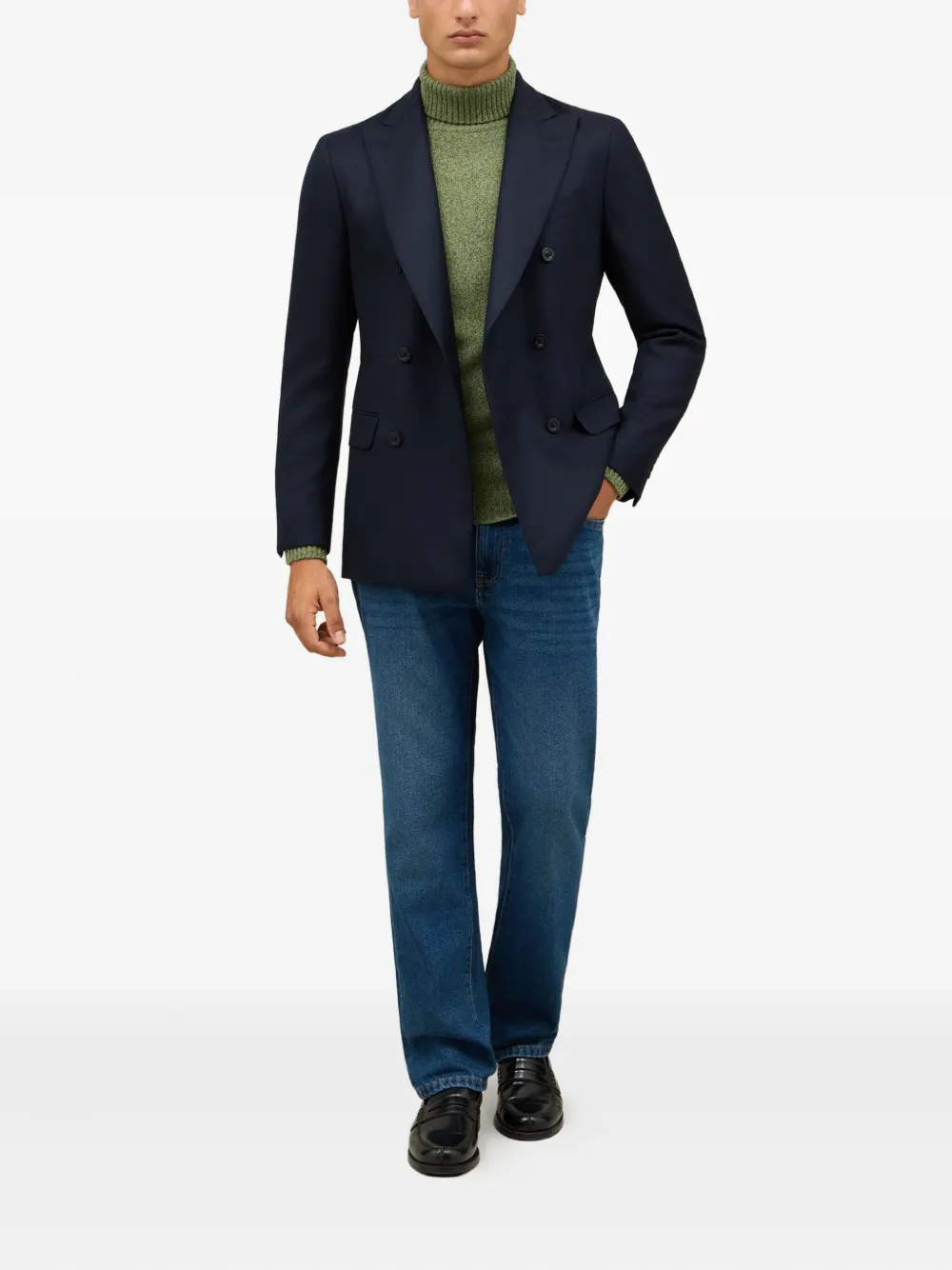 Boglioli Blazer met dubbele rij knopen Blauw