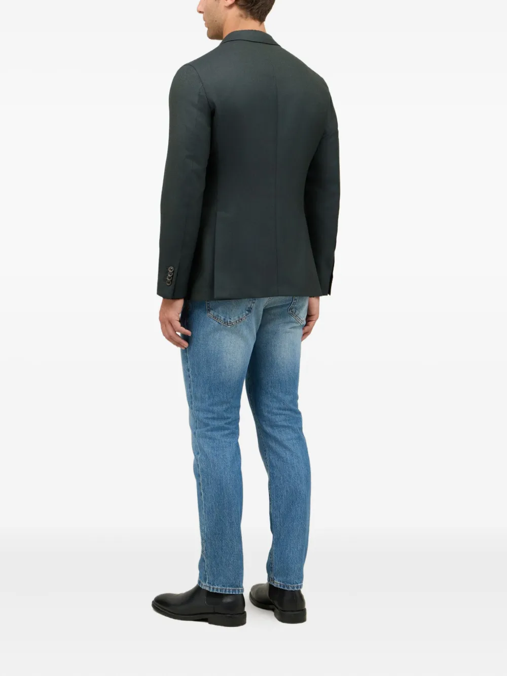 Boglioli Hopsack K Two-button Patch-pocket Blazer In Green