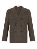 Boglioli double-breasted checked jacket - Brown
