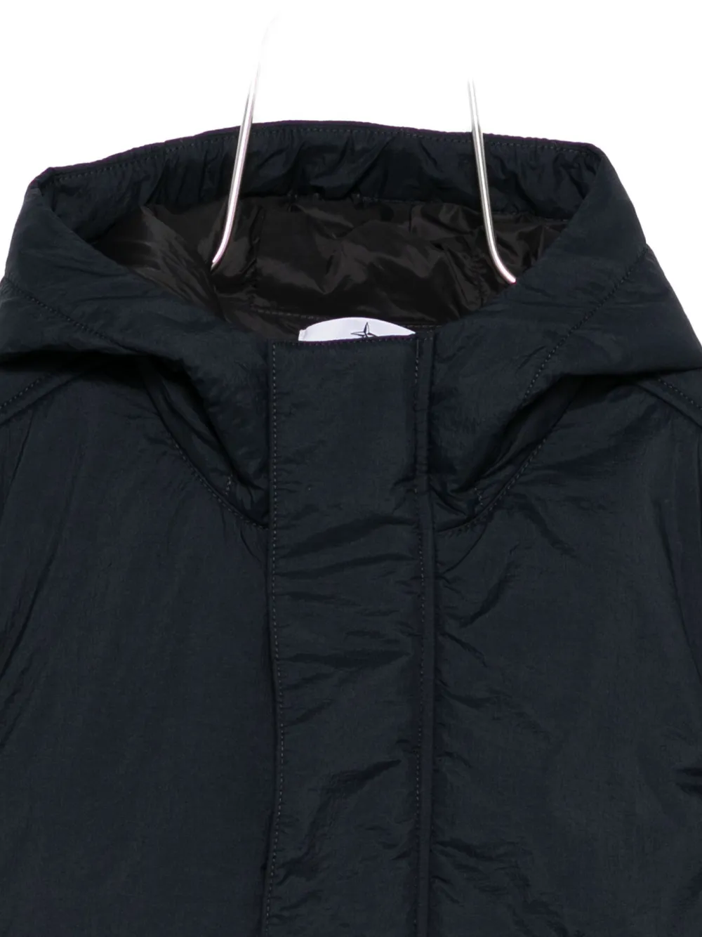 Stone Island Hooded Parka Jacket In Blue