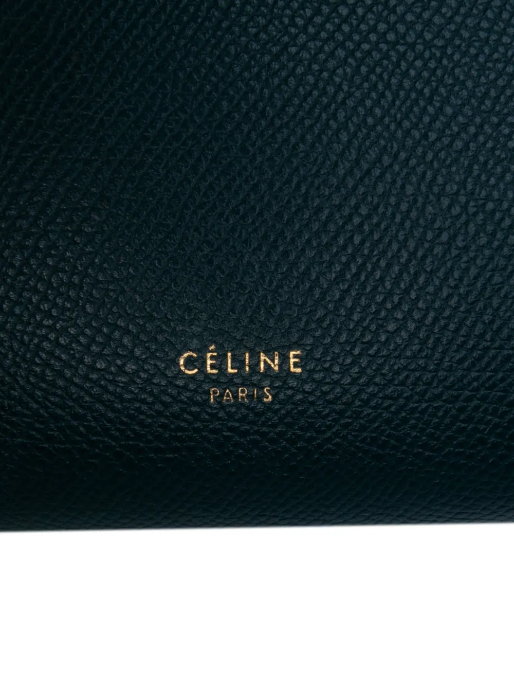 Pre-owned Celine 2017 Mini Grained Calfskin Belt Satchel In Blue
