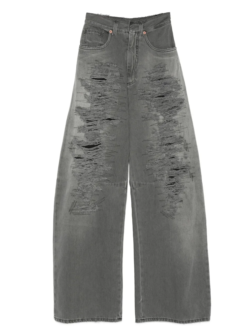 MM6 Maison Margiela Gerafelde jeans Grijs