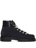 Scarosso Catherine woven-panel lace-up boots - Black