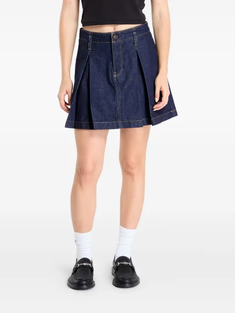 Calvin Klein A-line denim mini skirt