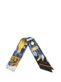 Hermès Pre-Owned 2021-2025 Danse Pacifique Silk Twilly Scarf scarves - Blue