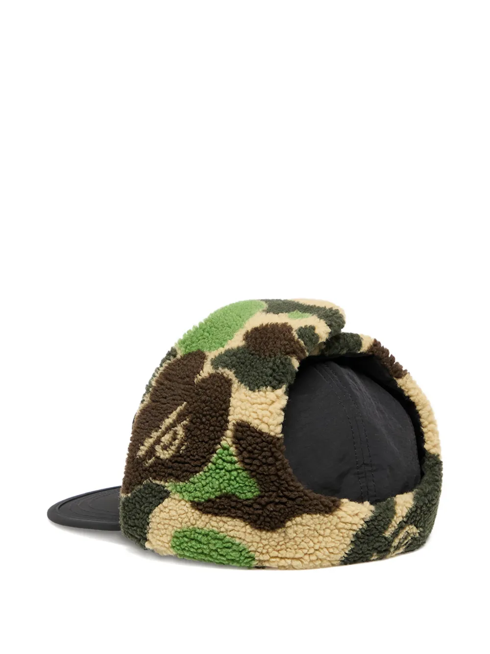 A Bathing Ape Camo-pattern Puffy Flight Baseball Caps In Black
